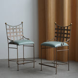 Steel and Brass Bar Stools