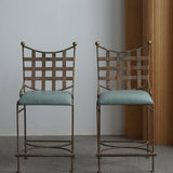 Steel and Brass Bar Stools