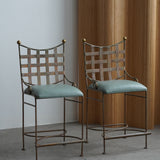 Steel and Brass Bar Stools