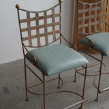 Steel and Brass Bar Stools