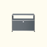 Table d’appoint longue avec porte basse O118 par USM Haller