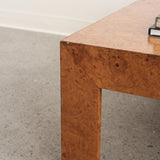 Table basse Parsons en ronce de bois