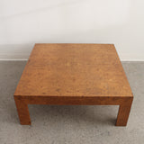 Table basse Parsons en ronce de bois