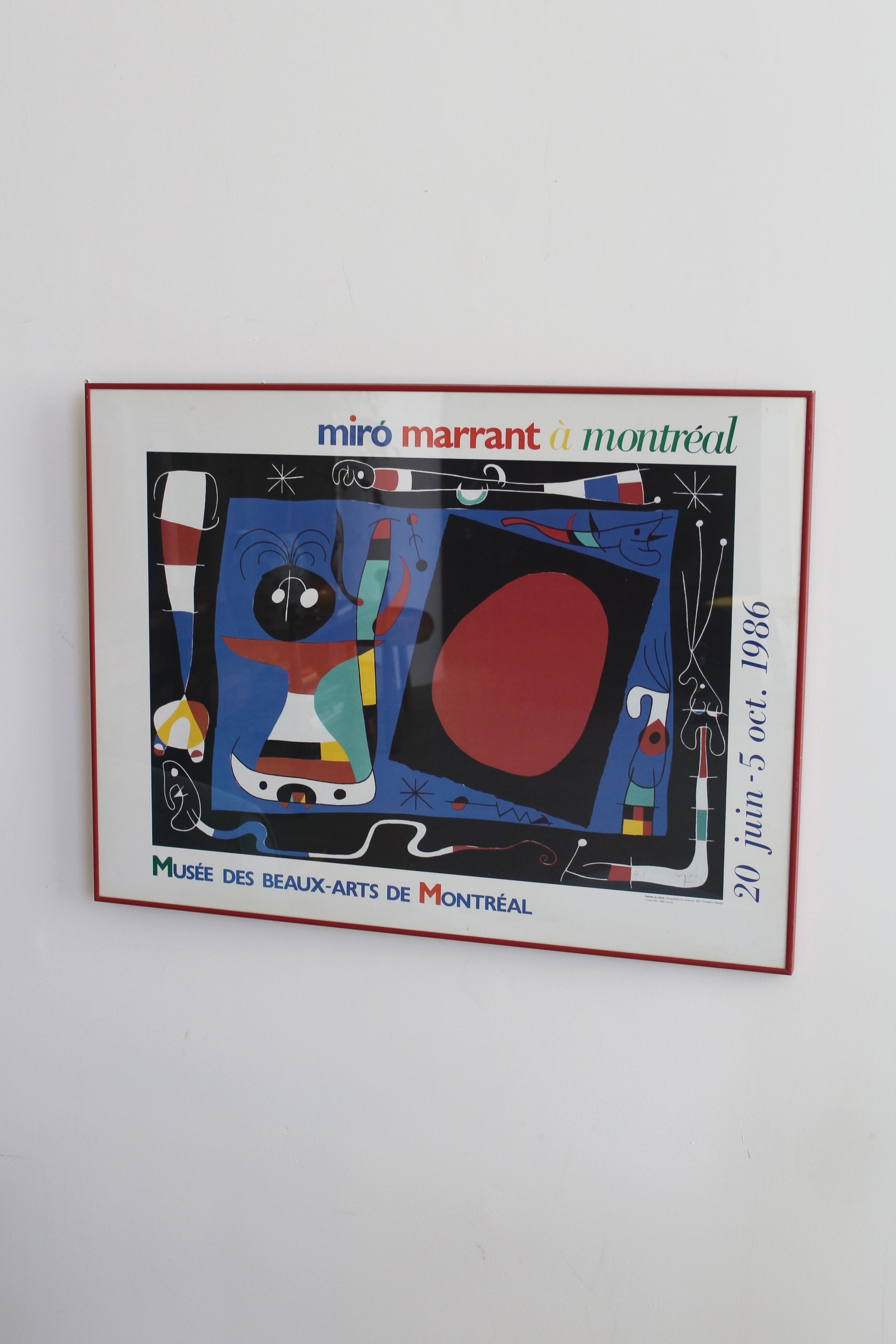 "Marrant à Montréal" Exhibition Poster by Joan Miró