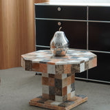 Table piédestal patchwork