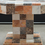 Table piédestal patchwork