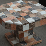 Table piédestal patchwork