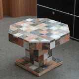 Table piédestal patchwork