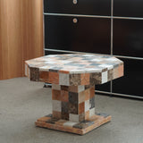 Table piédestal patchwork