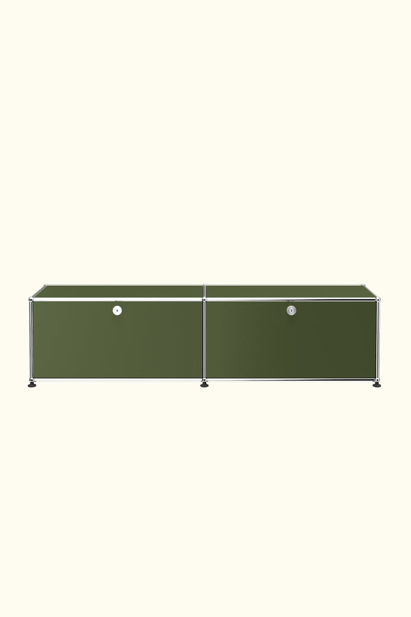 Two-Door Media Storage Credenza B218 by USM Haller