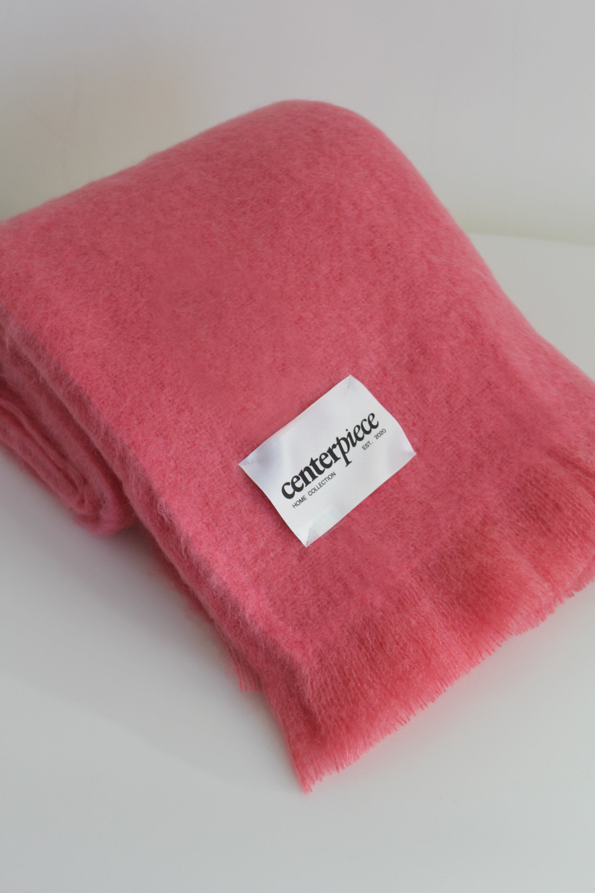 Pink Mohair Throw by Le Centerpiece