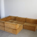 Gold Velvet sofa by Hans Hopfer for Roche Bobois