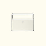 Table d’appoint longue avec porte basse O118 par USM Haller