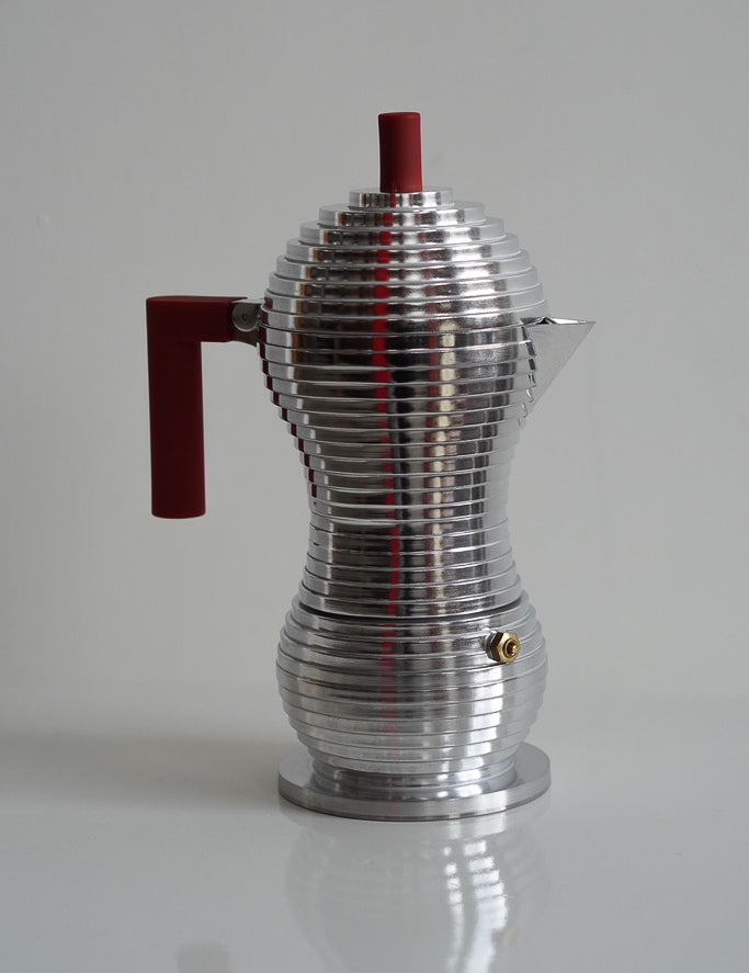 Red Pulcina Espresso Coffee Maker by Alessi