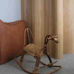 Bamboo and Rattan Rocking Horse by Franco Albini