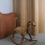 Bamboo and Rattan Rocking Horse by Franco Albini