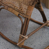 Bamboo and Rattan Rocking Horse by Franco Albini