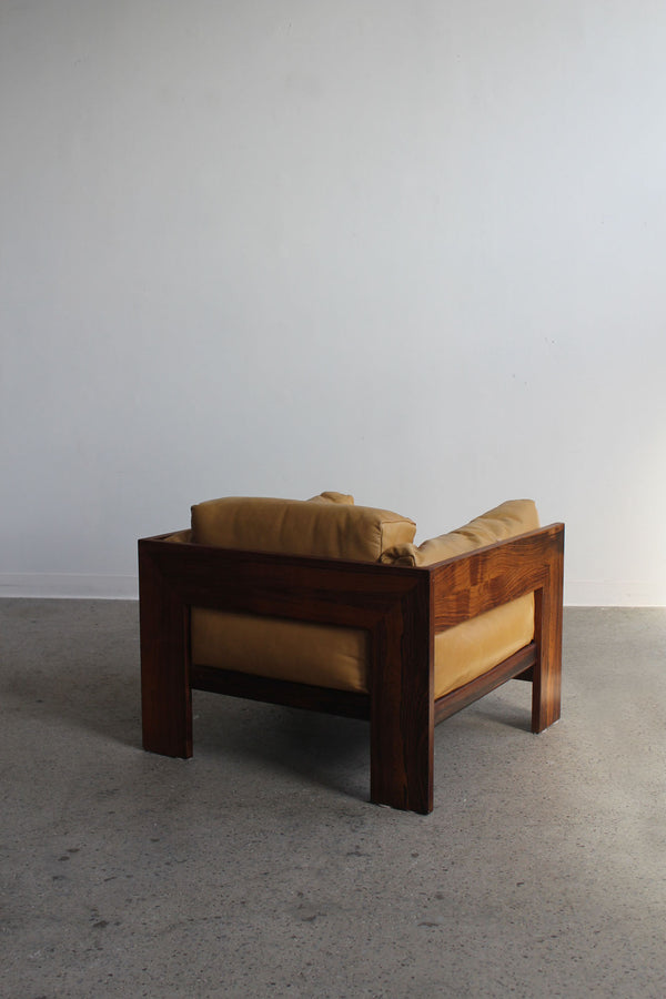 Rosewood and Leather Armchair