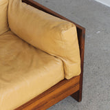 Rosewood and Leather Armchair