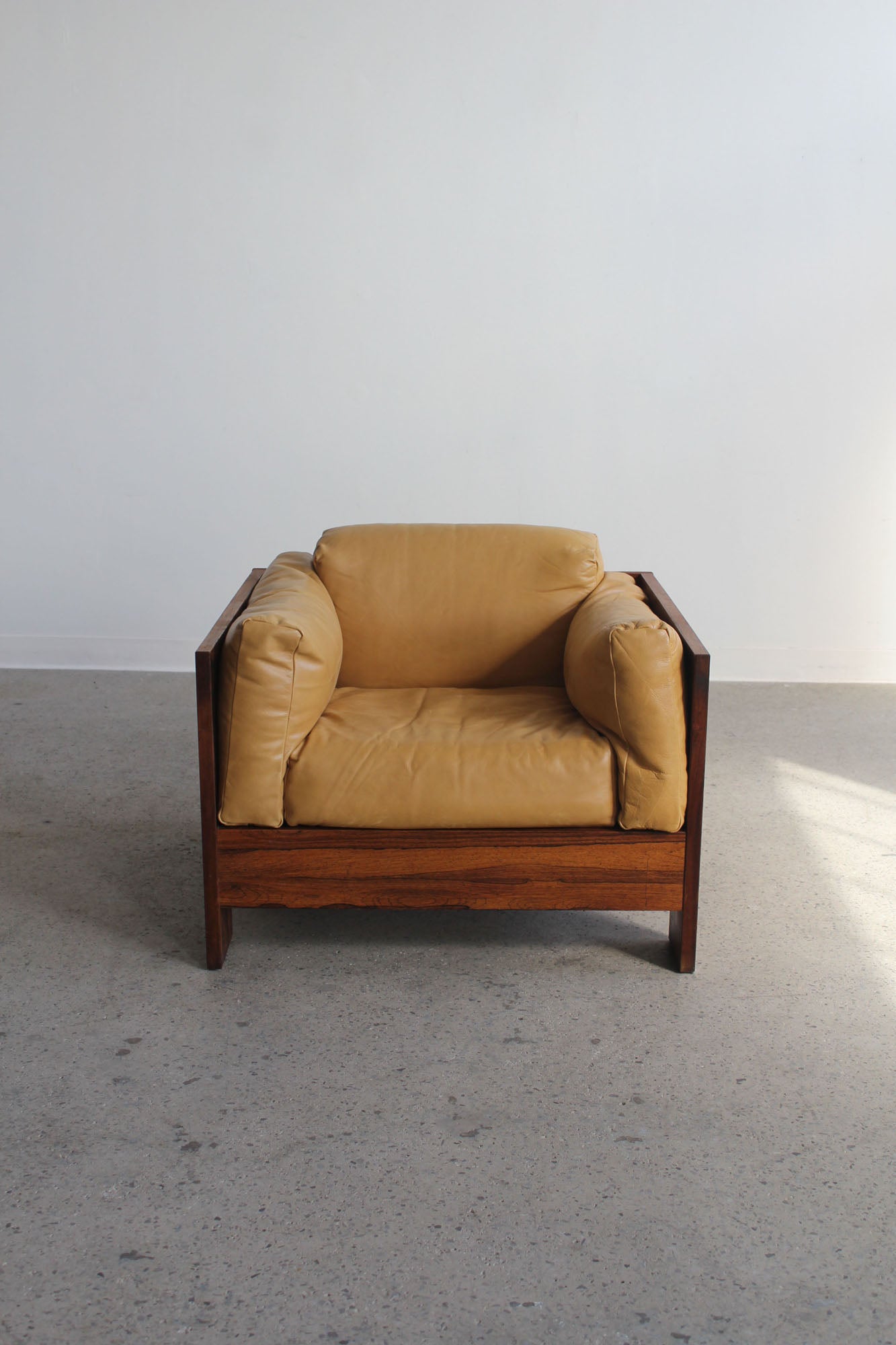 Rosewood and Leather Armchair