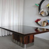 Table de salle à manger sur piédestal en palissandre