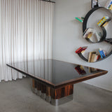 Table de salle à manger sur piédestal en palissandre