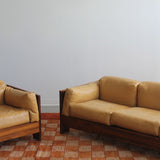 Rosewood and Leather Armchair