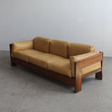 Rosewood and Leather Sofa