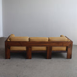 Rosewood and Leather Sofa