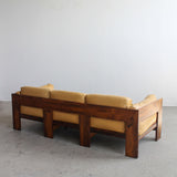 Rosewood and Leather Sofa