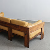 Rosewood and Leather Sofa