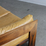 Rosewood and Leather Sofa