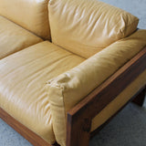 Rosewood and Leather Sofa