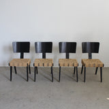 Chaises d’appoint tressées par Russell Spanner