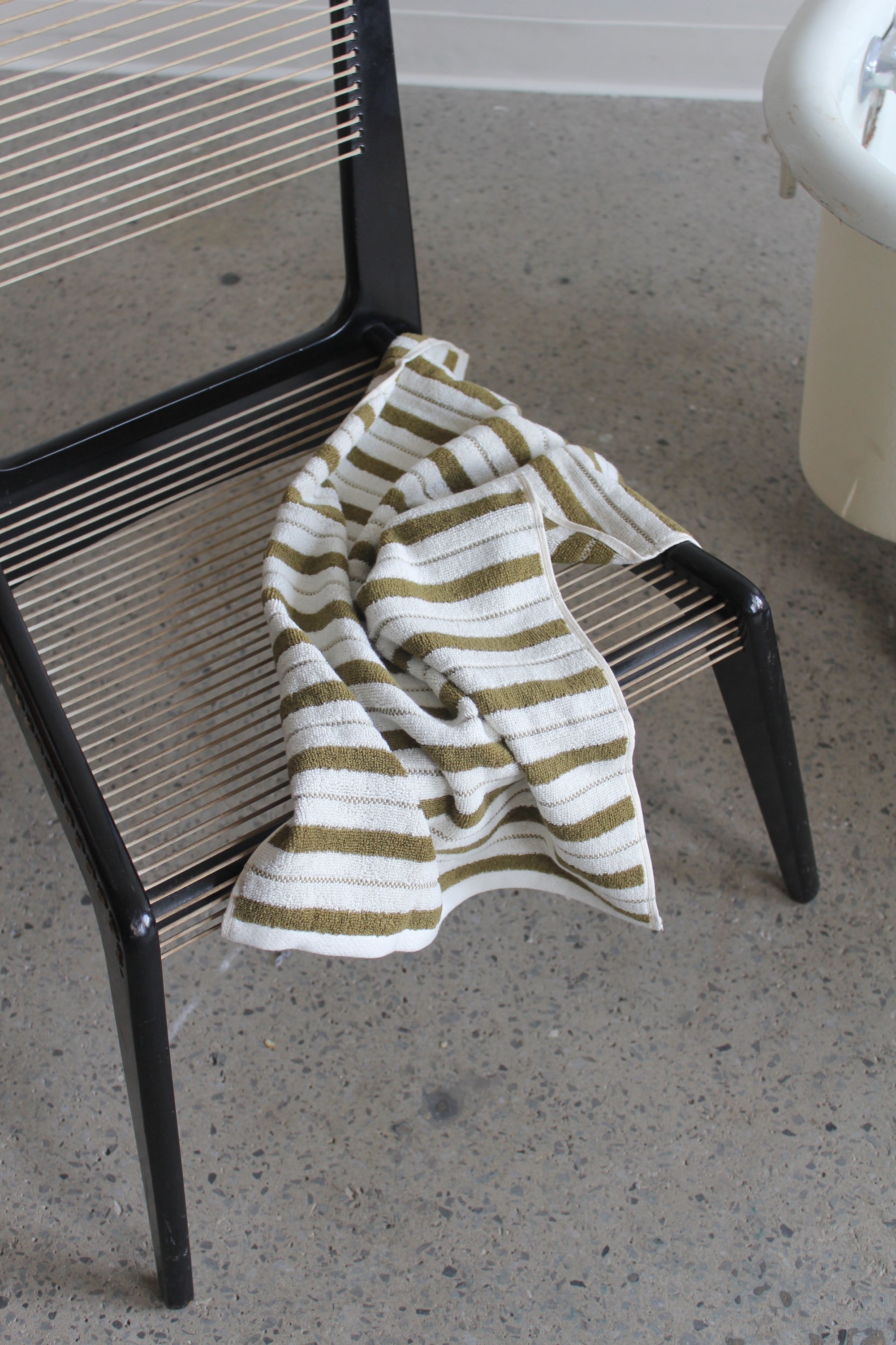 San Luis Hand Towel in Caper & Chalk by Baina