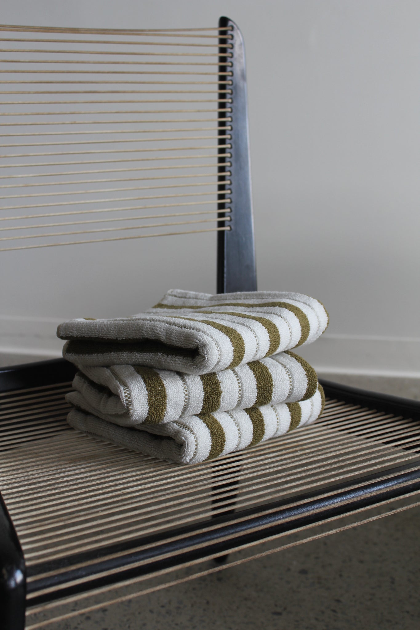San Luis Hand Towel in Caper & Chalk by Baina