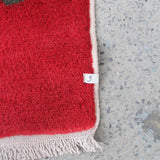 Scarlet Red Floral Wool Rug