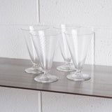 Set of 4 Spiral Ribbed Glasses