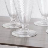 Set of 4 Spiral Ribbed Glasses