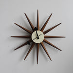 Vintage Wood Sunburst Clock George Nelson
