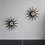 Vintage Wood Sunburst Clock George Nelson