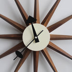 Vintage Wood Sunburst Clock George Nelson