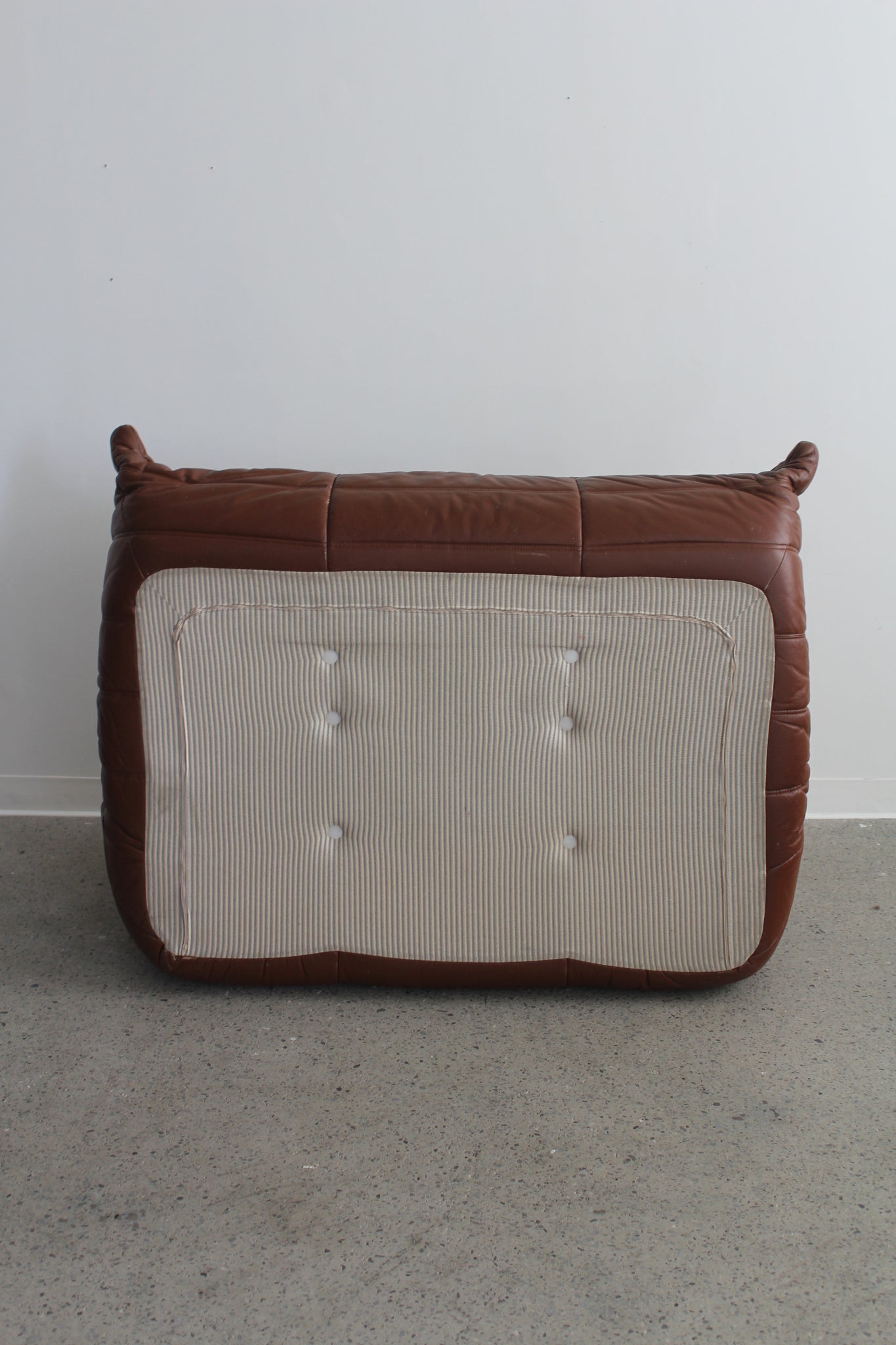 Togo Brown Leather Modular Sofa by Michel Ducaroy for Ligne Roset