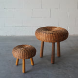Wicker Stools attributed to Tony Paul
