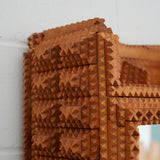 Tramp Art Wall Cabinet with Mirror