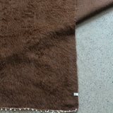 Turkish Flokati Rug in Chocolate Brown