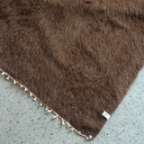 Turkish Flokati Rug in Chocolate Brown