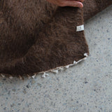 Turkish Flokati Rug in Chocolate Brown