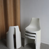 Set of 4 Cream Umbo Stacking Chairs by Kay Leroy Ruggles