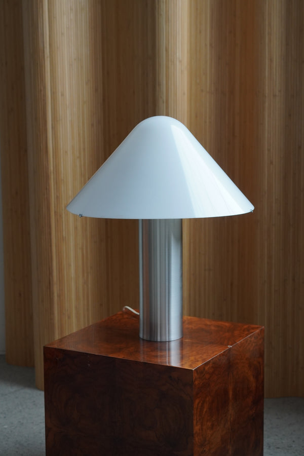 White and Chrome Table Lamp